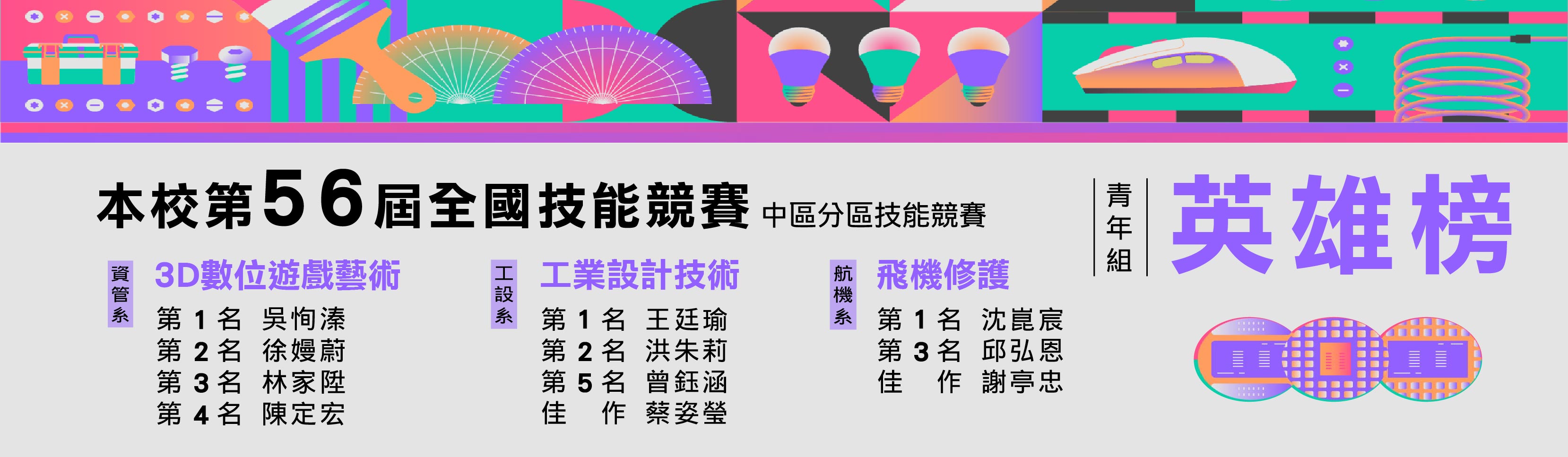 第56屆全國技能競賽得獎